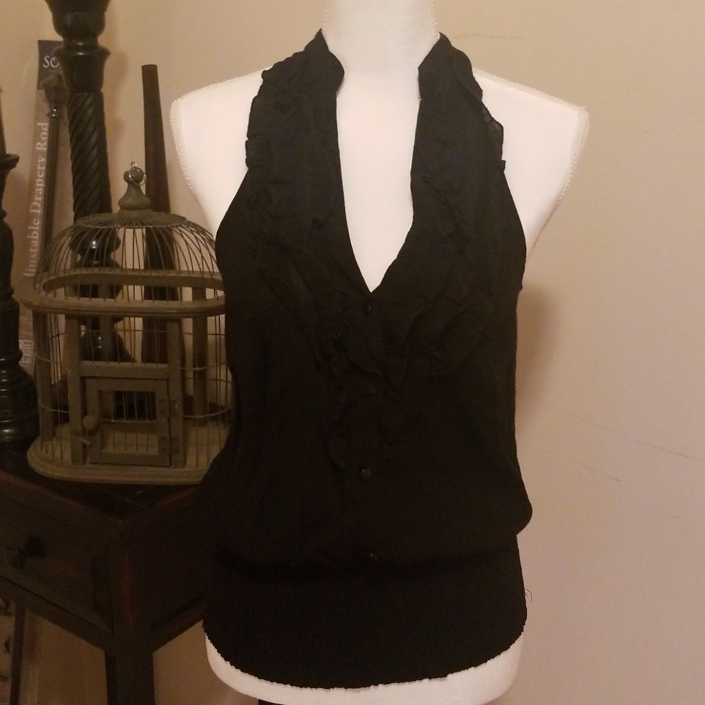 Tuxedo style halter